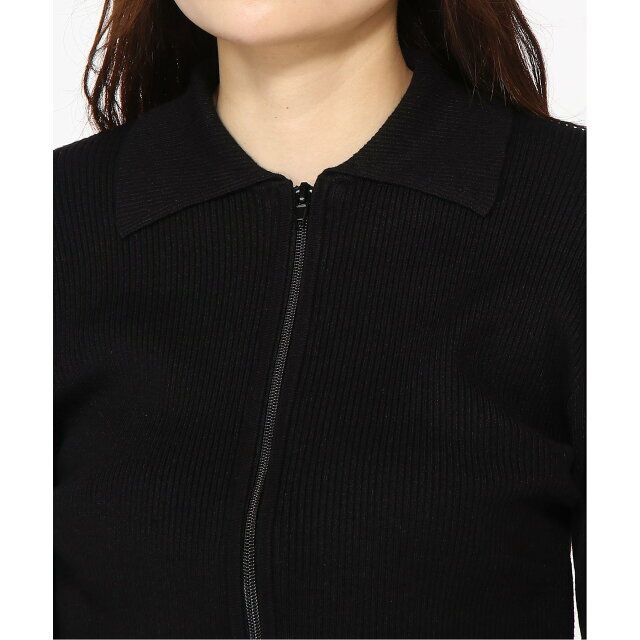 GUESS(ゲス)の【ブラック(JBLK)】GUESS カーディガン セーター (W)Eco Dual-Zip Sweater レディースのトップス(ニット/セーター)の商品写真