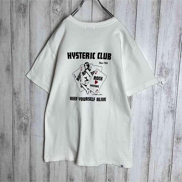 【希少デザイン】ヒステリックグラマー☆バックプリントロゴTシャツ 前面ポケット