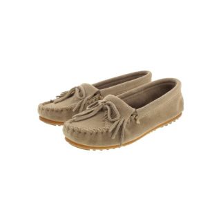 ミネトンカ(Minnetonka)のMINNETONKA モカシン/デッキシューズ 7(24cm位) ベージュ系 【古着】【中古】(スリッポン/モカシン)