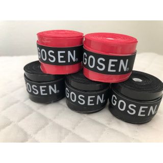 ゴーセン(GOSEN)のGOSEN グリップテープ 5個★黒3赤2 ゴーセン マイバチ✳︎色変更可(その他)