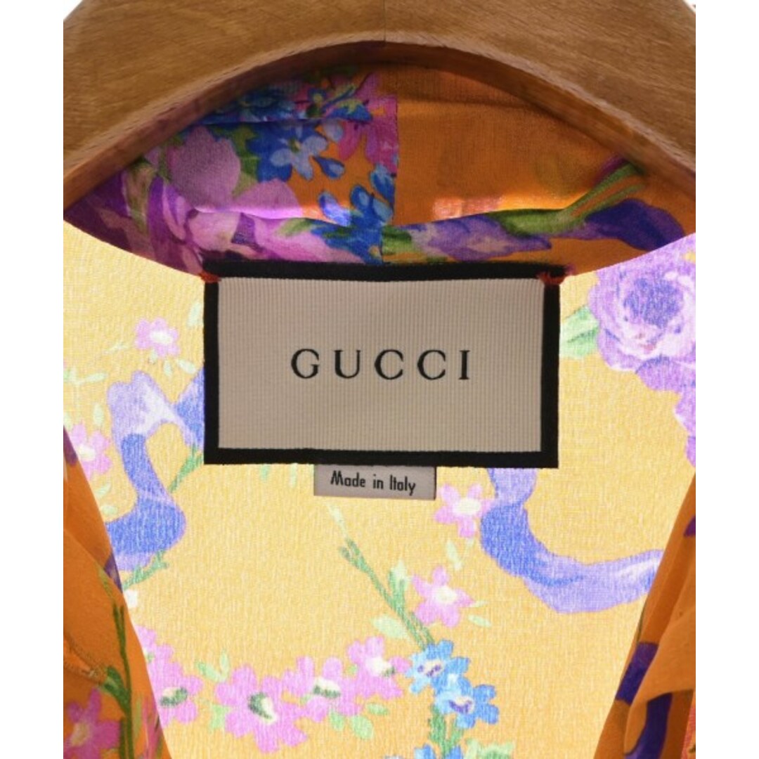 Gucci(グッチ)のGUCCI グッチ ブラウス 36(XS位) オレンジx紫x青等(花柄) 【古着】【中古】 レディースのトップス(シャツ/ブラウス(長袖/七分))の商品写真
