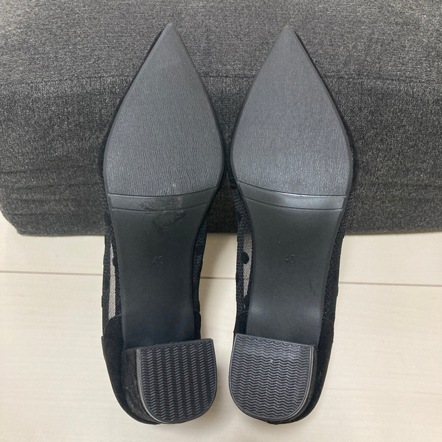ドットシースルーパンプス25.5センチ レディースの靴/シューズ(ハイヒール/パンプス)の商品写真