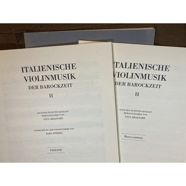 輸入楽譜 ヘンレ版 バロック期の イタリアン ヴァイオリン音楽 第Ⅱ巻