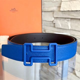 エルメス(Hermes)の【新品未使用】 リバーシブルベルト ヴォー・エプソン　38mm 青&黒(ベルト)