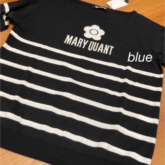 MARY QUANT(マリークワント)のマリークワント　ボーダー柄　ニットプルオーバー  ブラック レディースのトップス(ニット/セーター)の商品写真