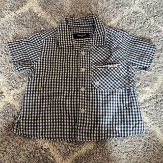 コムサイズム(COMME CA ISM)のコムサイズム　80 90 シャツ Tシャツ ギンガムチェック キッズ ベビー(Tシャツ/カットソー)