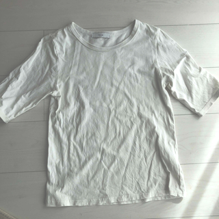 ディスコート(Discoat)のdiscoat 5分袖　Tシャツ　ホワイト　フリーサイズ(Tシャツ(半袖/袖なし))