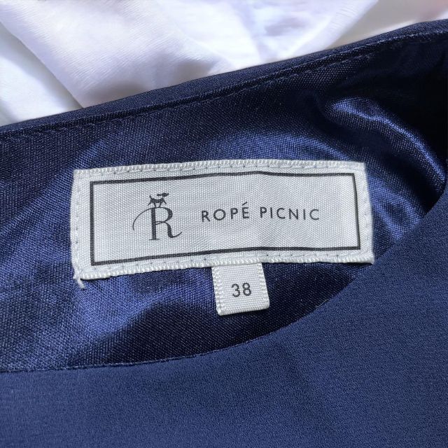 Rope' Picnic(ロペピクニック)のROPE Picnic フレンチスリーブ ドッキングワンピース　M レディースのワンピース(ひざ丈ワンピース)の商品写真