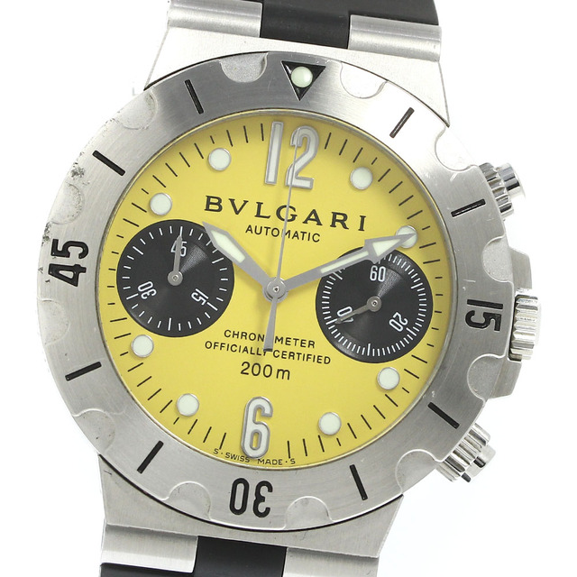 ブルガリ BVLGARI SCB38S ディアゴノ クロノグラフ 自動巻き メンズ _743208