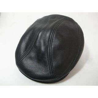 ニューヨークハット(NEW YORK HAT)のUSA製 Lamba 1900レザー素材 本革製ハンチング黒 L/XL 新品(ハンチング/ベレー帽)