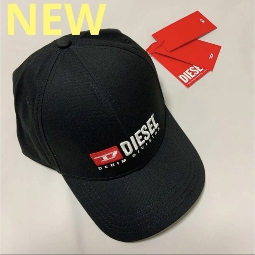 洗練されたデザインDIESEL　Corry-Div　キャップ　ブラック　新モデル