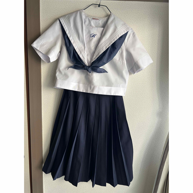 【本物】中学セーラー服　夏上下セット KANKO学生服 サイズ175A
