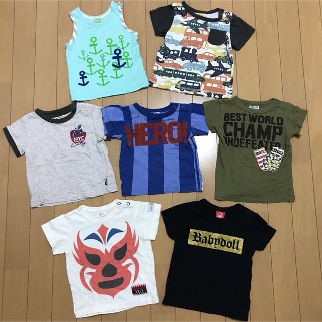 BREEZE(ブリーズ)の男の子 半袖Tシャツ 7着まとめ売り♡80cm♡ キッズ/ベビー/マタニティのベビー服(~85cm)(Ｔシャツ)の商品写真