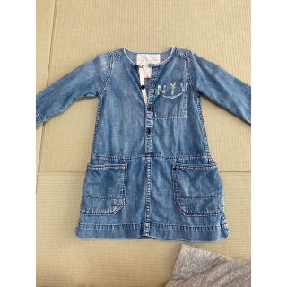 20. デニムワンピース 子供服 夏服 値下中　女の子 デニム 最終値引き(ワンピース)