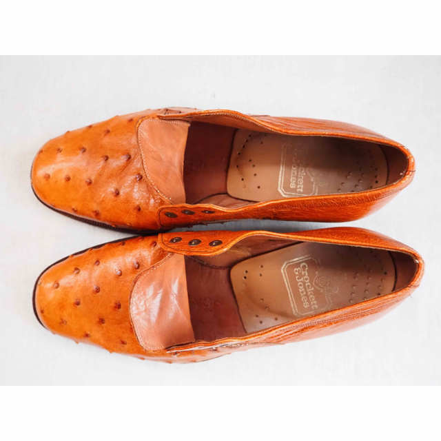 70s Crcokett&Jones ostrich dress shoes