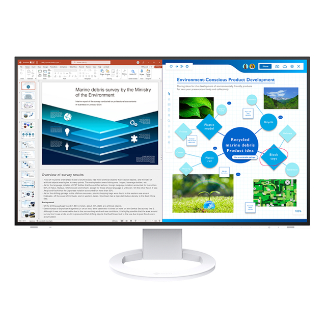 2022年のクリスマス EIZO FlexScan モニター EV2781-WT ディスプレイ