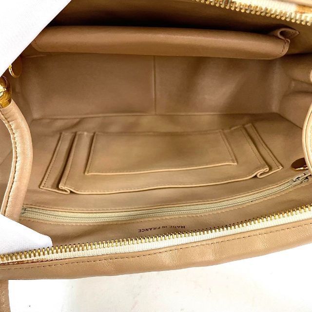 ト送料込 CHANEL シャネル ショルダーバッグ 肩掛け ベージュ コットン
