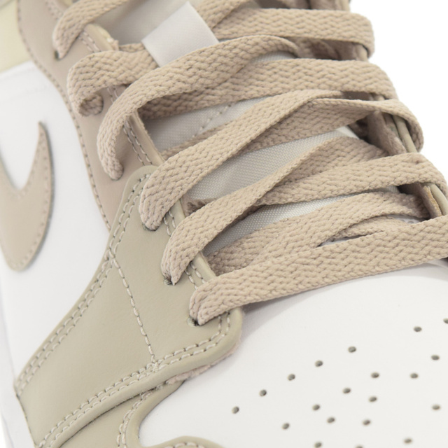 NIKE(ナイキ)のNIKE ナイキ AIR JORDAN 1 MID "Linen" COLLEGE GREY/LIGHT BONE-WHITE エアジョーダン1 ミッド リネン レースアップ ミドルカットスニーカー グレー US10/28cm メンズの靴/シューズ(スニーカー)の商品写真