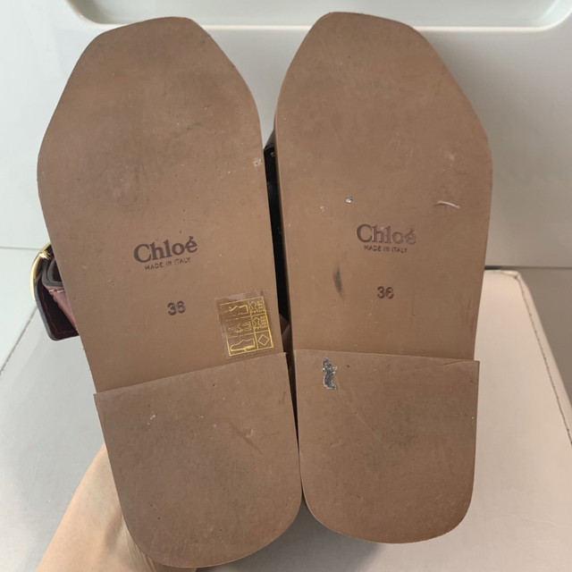 Chloe - クロエ ホース柄 ブラウンレザー ベルト サンダルの通販 by