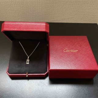 カルティエ(Cartier)のまゆみ様専用です。カルティエ2Cダイヤチャームネックレス750WG 美品(ネックレス)