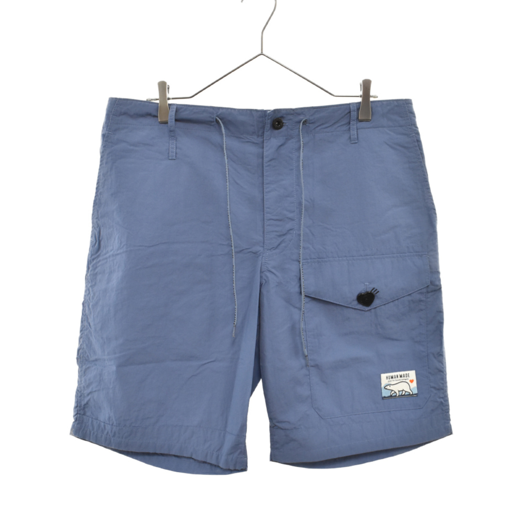 315センチ股下HUMAN MADE ヒューマンメイド NYLON MILITARY SHORTS ナイロンミリタリーショートパンツ HM23PT014 ブルー