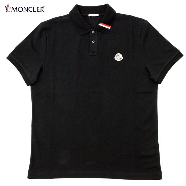 84 MONCLER ポロシャツ ブラック 半袖 ポロシャツ size L | www