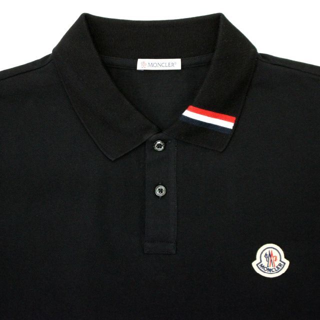84 MONCLER ポロシャツ ブラック 半袖 ポロシャツ size L | www