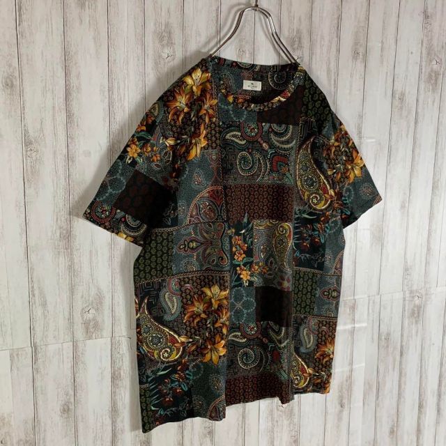 ETRO(エトロ)の【超希少XLサイズ】ETRO エトロ ペイズリー柄 幾何学 総柄 Tシャツ メンズのトップス(Tシャツ/カットソー(半袖/袖なし))の商品写真