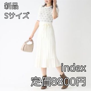 インデックス(INDEX)の3269⭐︎index⭐︎ロゴモノグラムプリーツワンピース(ひざ丈ワンピース)