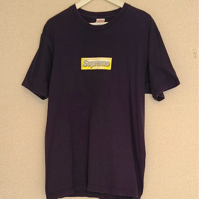 7050 【人気デザイン】シュプリーム☆ワンポイントロゴ定番カラーtシャツ　美品