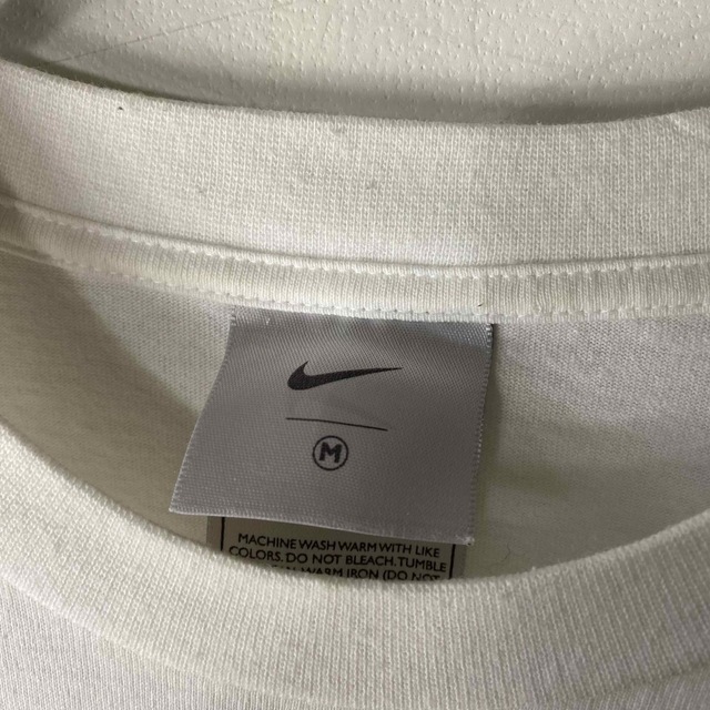 00’s Nike 刺繍ロゴ センターロゴ ロンT ホワイト 白 M 希少 4