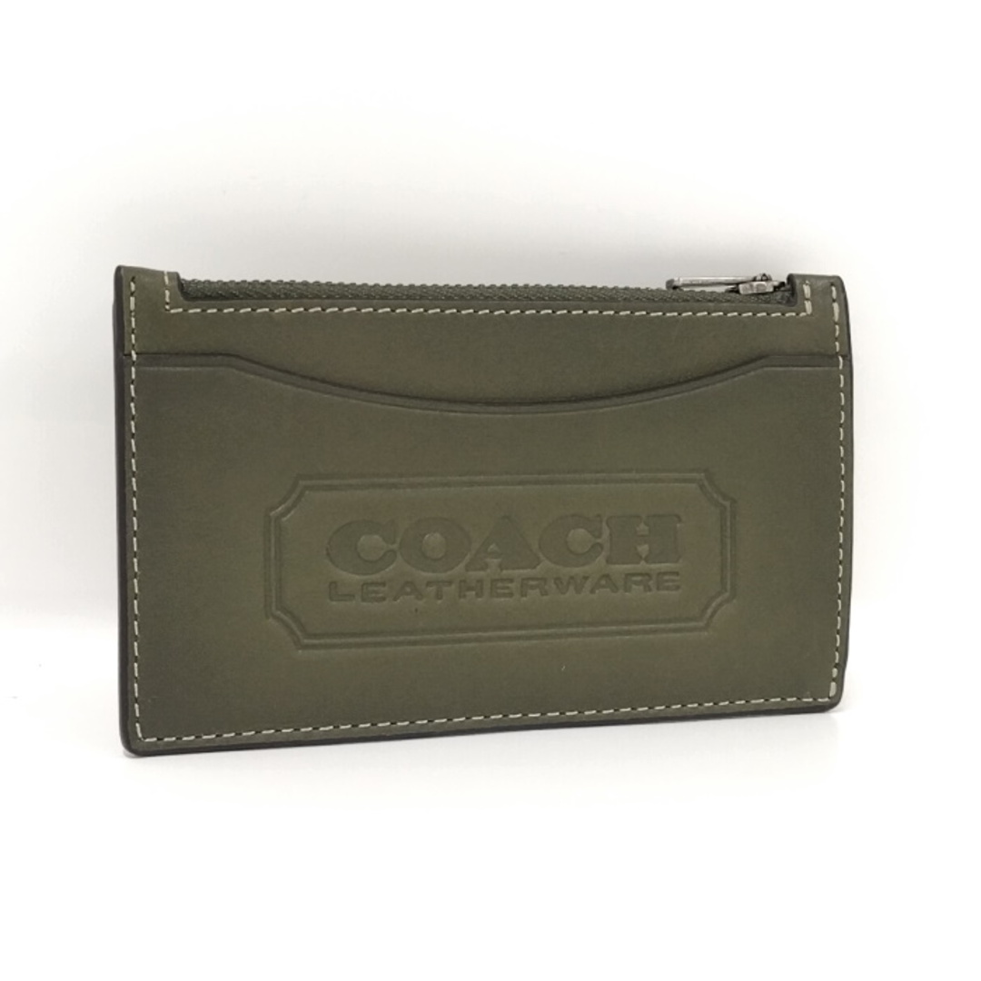 COACH(コーチ)のCOACH ジップ カードケース レザー カーキ CC120 レディースのファッション小物(財布)の商品写真