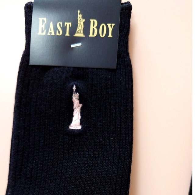 EASTBOY(イーストボーイ)のイーストボーイ 靴下2足セット ブラック×水色、ネイビー×ピンク レディースのレッグウェア(ソックス)の商品写真