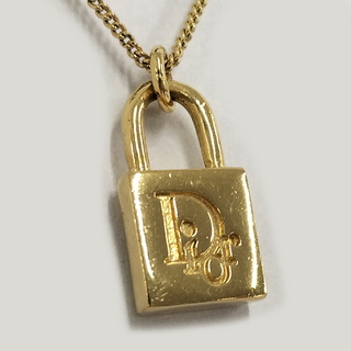 クリスチャンディオール(Christian Dior)のChristian Dior ネックレス ロゴ ゴールド メッキ(その他)