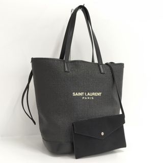 サンローラン(Saint Laurent)のSAINT LAURENT テディ トートバッグ ラフィア ブラック(トートバッグ)