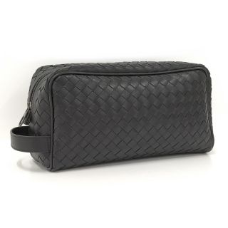 ボッテガヴェネタ(Bottega Veneta)のBOTTEGA VENETA セカンドバッグ イントレチャート レザー ブラック(セカンドバッグ/クラッチバッグ)