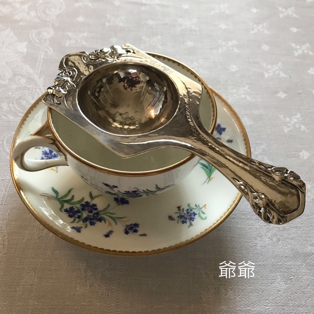 米国製 Arts & Crafts／純銀 ／ティーストレーナー 茶こし 茶漉し 9