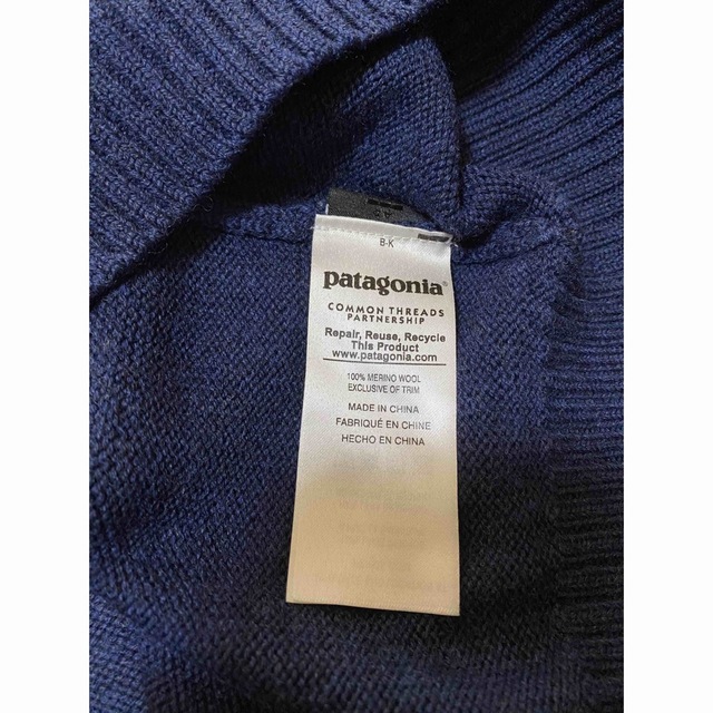 patagonia(パタゴニア)のPatagonia パタゴニア　メリノウールセーター　M 紺 メンズのトップス(ニット/セーター)の商品写真