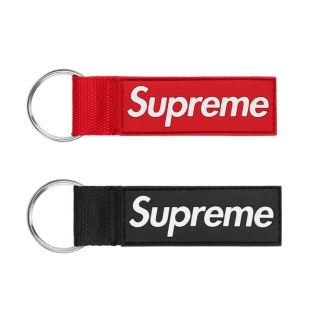 【10セット】Supreme Webbing Keychain 黒赤2色セット