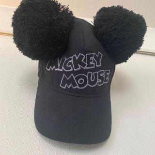 ミッキーマウス(ミッキーマウス)のディズニー　キャップ　帽子　耳つき　ミッキーマウス　ブラック(キャラクターグッズ)