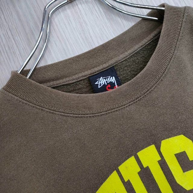 STUSSY ステューシー プリント 裏起毛 スウェット USA製 S 黒タグ 2020