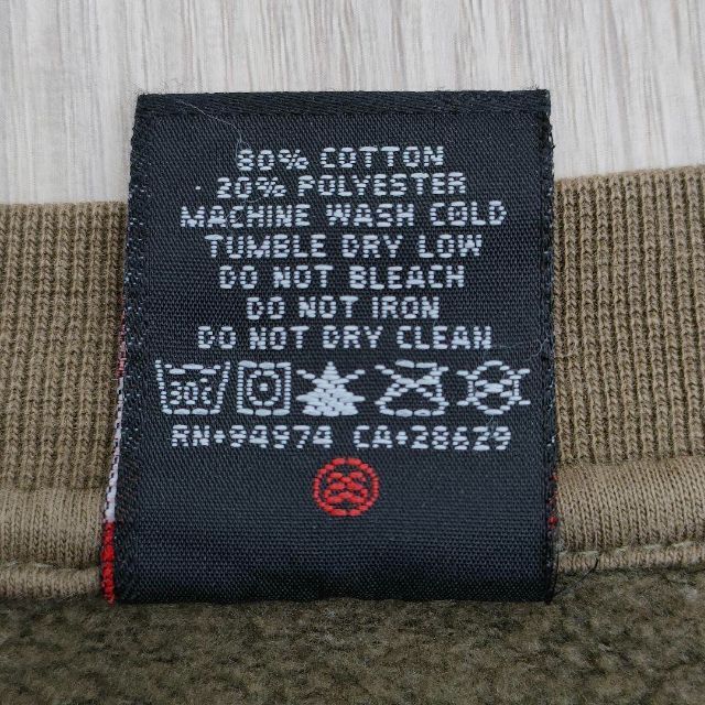 STUSSY ステューシー プリント 裏起毛 スウェット USA製 S 黒タグ 非常