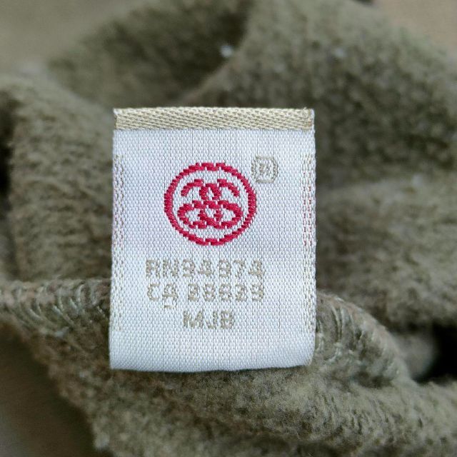 STUSSY ステューシー プリント 裏起毛 スウェット USA製 S 黒タグ 非常