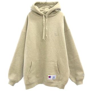 チャンピオン(Champion)のチャンピオン ワンポイントロゴワッペン スウェットパーカー XXL グレー Champion プルオーバー ビッグサイズ メンズ 【中古】  【230412】(パーカー)