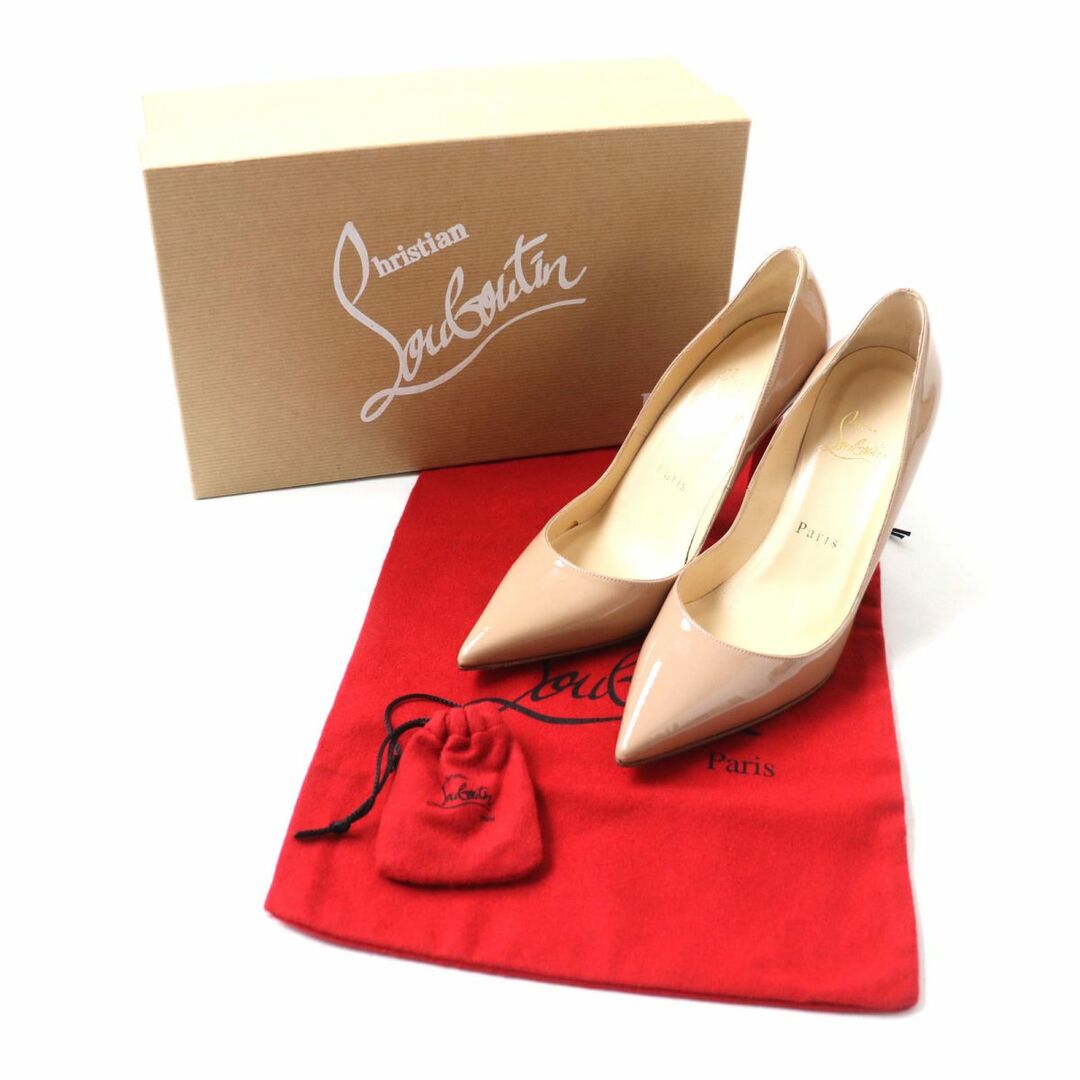 Christian Louboutin(クリスチャンルブタン)の未使用品★クリスチャンルブタン 1090069 ポインテッドトゥ ピンヒール パテントレザー パンプス ピンクベージュ 36 1/2 伊製 箱・保管袋付 h10-st30320-882 レディースの靴/シューズ(ハイヒール/パンプス)の商品写真