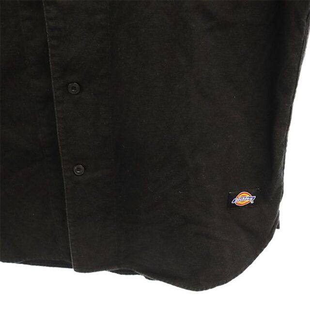 Dickies(ディッキーズ)のディッキーズ ワンポイントロゴワッペン 長袖 ノーカラー シャツ M ブラック Diskies メンズ 【中古】  【230412】 メンズのトップス(シャツ)の商品写真