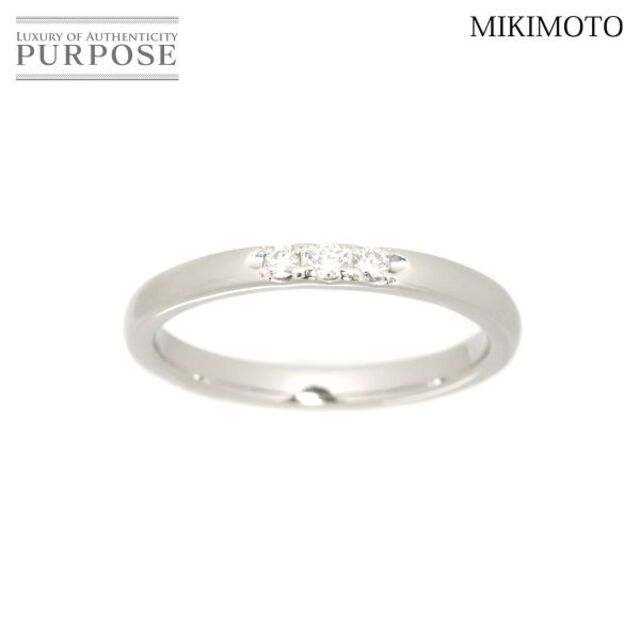 MIKIMOTO フラワーモチーフ ダイヤモンド リング・指輪 K18YG レディース