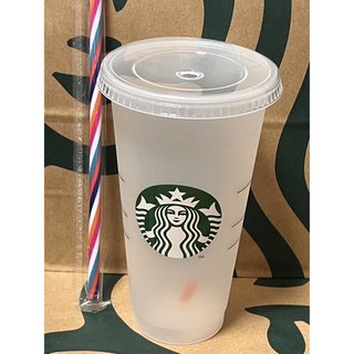 スターバックスコーヒー(Starbucks Coffee)の｟オレンジ｠ミステリーカラーチェンジング　リユーザブル　コールド710ml(タンブラー)
