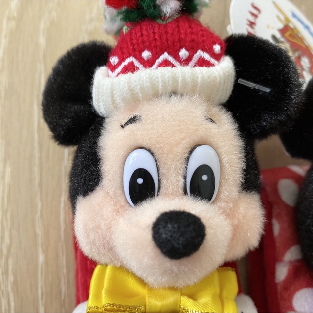 Disney(ディズニー)のディズニーリゾート クリスマス レトロ シャンシャン ぬいぐるみバンド エンタメ/ホビーのおもちゃ/ぬいぐるみ(キャラクターグッズ)の商品写真