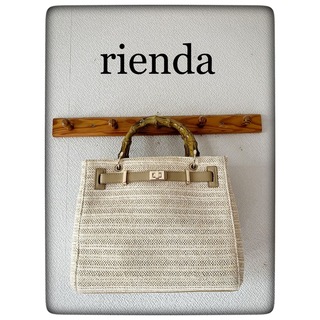 リエンダ(rienda)の【美品】rienda ハンドバッグ カゴバック(かごバッグ/ストローバッグ)